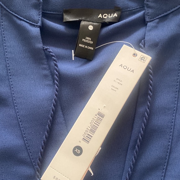 NWT! AQUA Smocked-Waist Flounced Dress - Picture 3 of 3